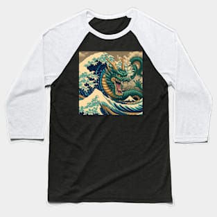 Summoned Shenron with Katsushika Hokusai art style Baseball T-Shirt